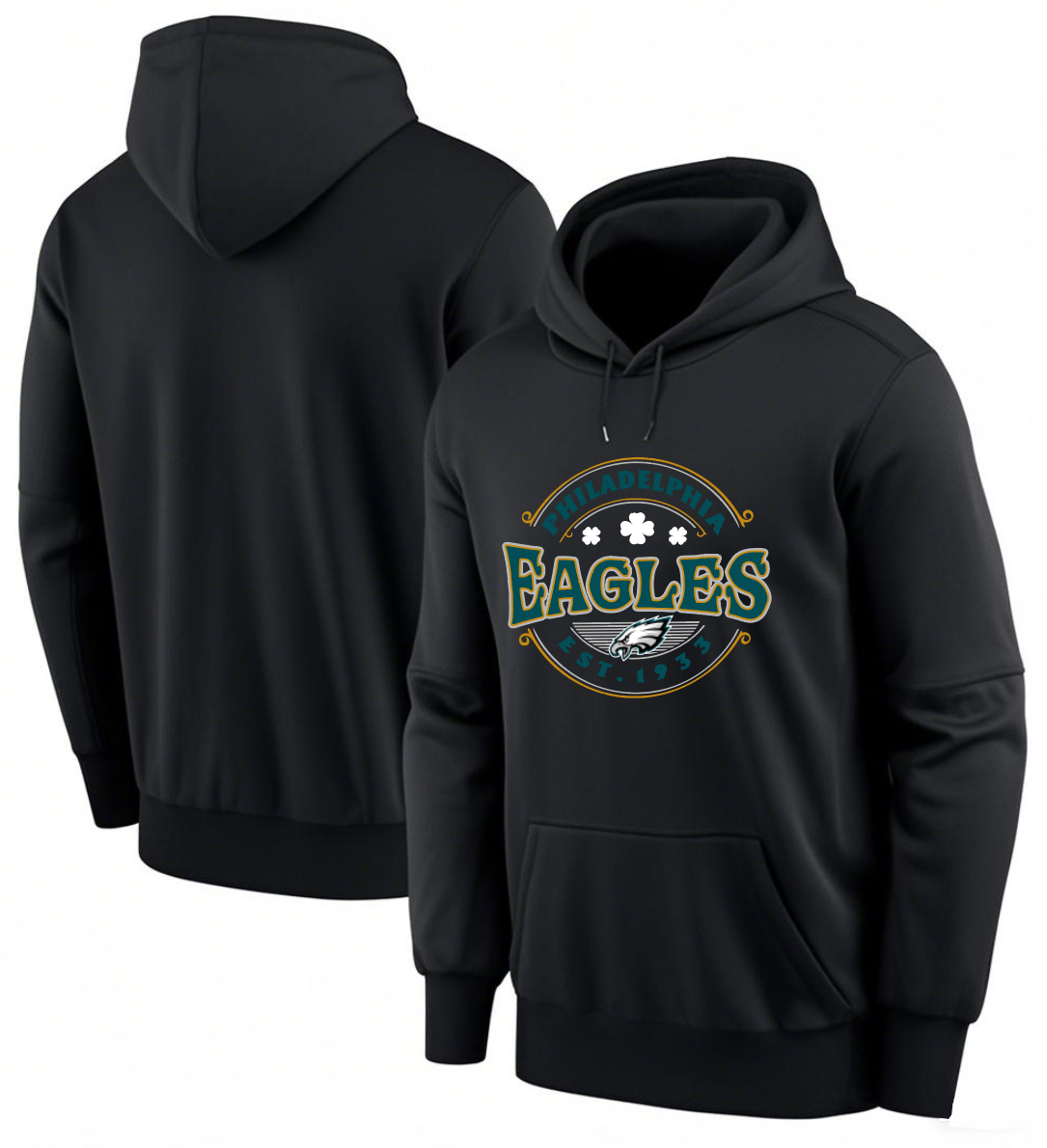 Men 2025 Philadelphia Eagles black hoodie style 24->philadelphia eagles->NFL Jersey